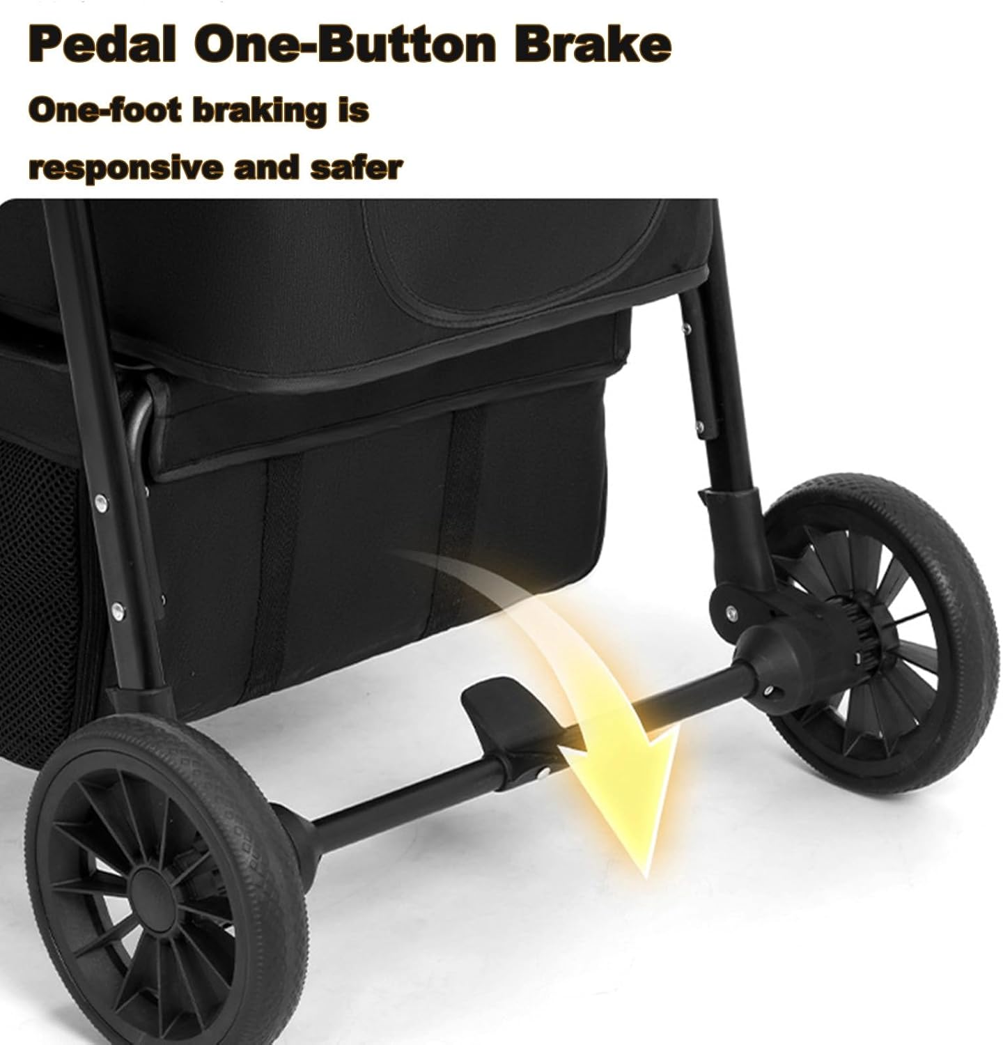 Dog Stroller for Medium and Large Dogs Foldable Pet Strollers for Puppy Cat Cart Up to 66lbs with All Terrain 4 Wheels Adjustable Handle Canopy Sun Shades Storage Organizer(Single)