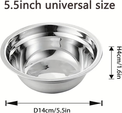 Stainless Steel cat Bowls，6PCS Bowls Whisker Friendly,Elevated Stand,Dishwasher Safe Shallow Wide Flat Food Bowls,Metal Dishes Whisker Fatigue Relief,Replacement Basic Plates