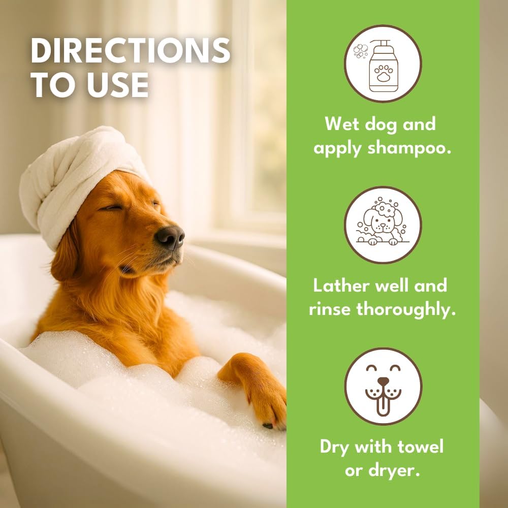 Dog Shampoo and Conditioner – Dog Shampoo for Shedding & Smelly Dogs – Aloe & Lemongrass Scent - Puppy Safe All Breeds Pet Friendly Dogs Shampoo (10.14 floz)