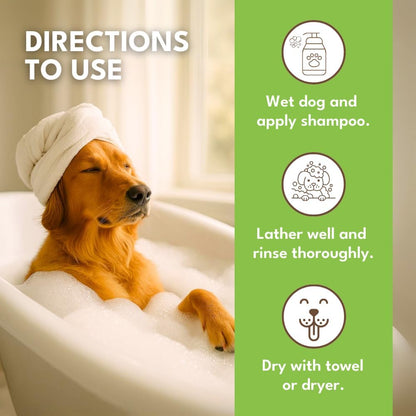 Dog Shampoo and Conditioner – Dog Shampoo for Shedding & Smelly Dogs – Aloe & Lemongrass Scent - Puppy Safe All Breeds Pet Friendly Dogs Shampoo (10.14 floz)