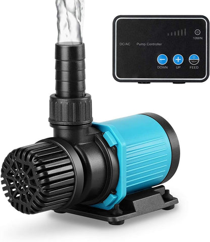 800GPH 30W16FT Aquarium 24V DC Water Pump with Controller, Submersible and Inline Return Pump for Fish Tank,Aquariums,Fountains,Sump,Hydroponic,Pond,Freshwater and Marine Water Use