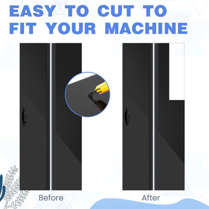 Sieral Aquarium Lids Polycarbonate Canopy with LED Light 2 Pcs Set 22.95 x 11.5 x 0.12 Inch for 33/40/55 Gallon with Center Brace Aquariums Cover Fish Tank Lid with a Hook Knife, Black