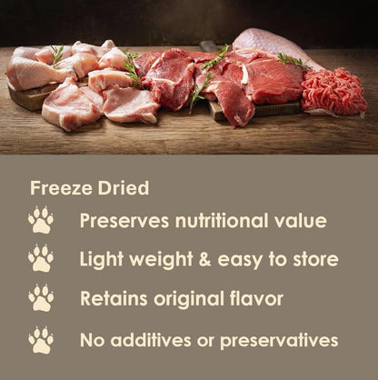 MVPChews | Single Ingredient Beef Liver Dog Treats 3.5oz | Freeze Dried Raw | Premium Quality High Protein Training Treats | No Additives | No Fillers | No Grain | Gluten Free