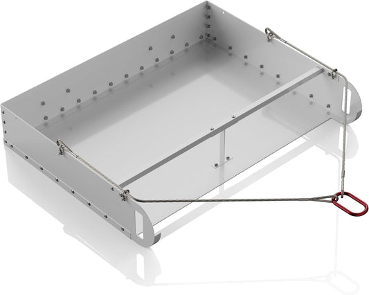 Pasture Manure Scoop, Tow Behind Manure Scoop for Horses Paddocks, Picks Up for Small Manure from Horse, Instead of a Manure Fork ATV Rake, Silver