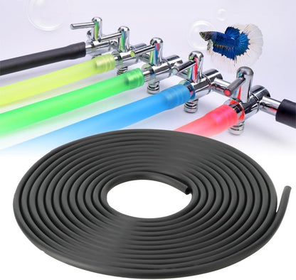 4m Length Silicone Oxygen Hose Soft Flexible Durable Fish Tank Air Tube Aquarium Air Pump Tube(Black)