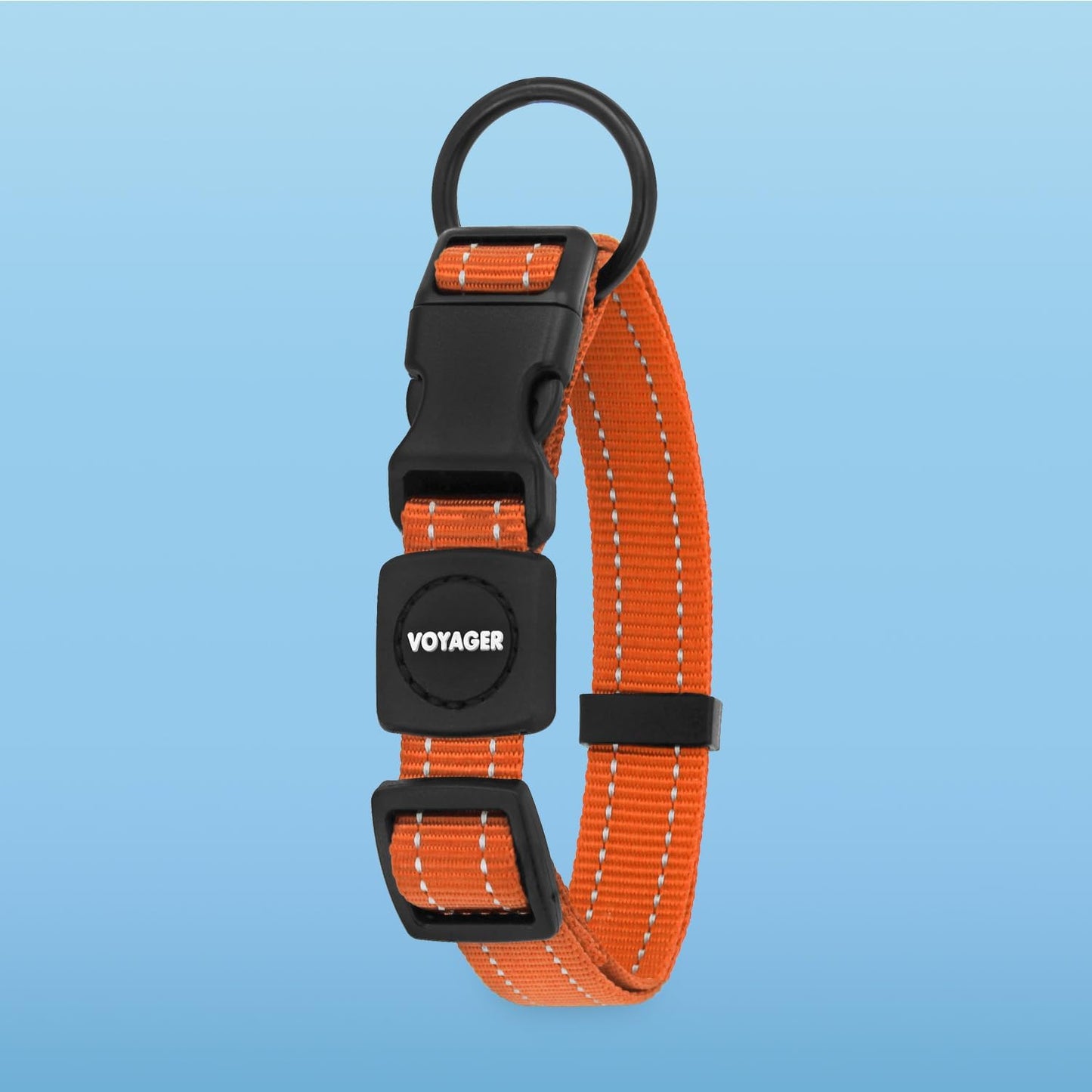Best Pet Supplies Voyager Reflective Dog Leash or Collar with Neoprene Handle, for Small, Medium, and Large Breed Puppies, Cute and Heavy Duty for Walking, Running and Training - Orange, L