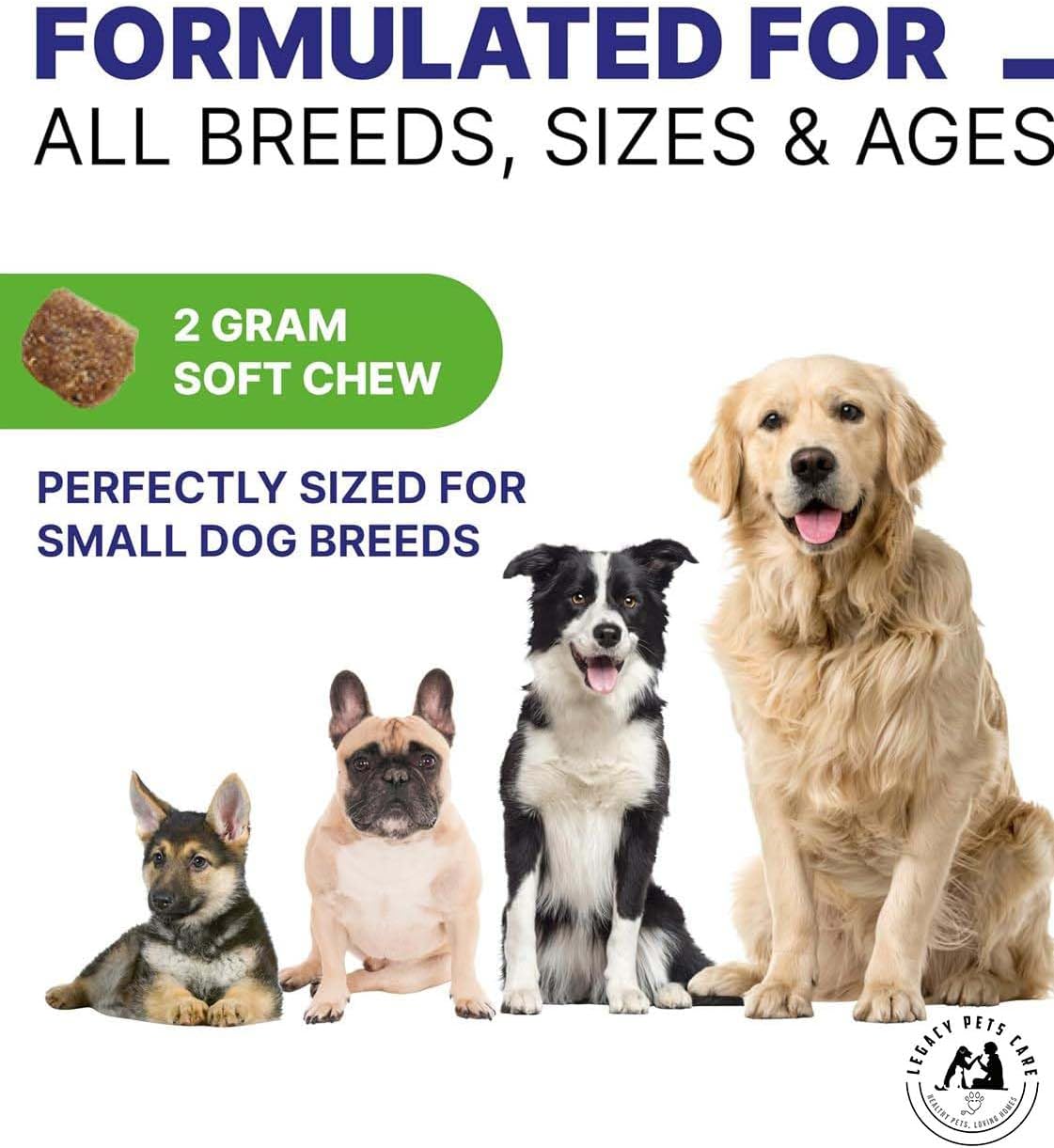 Probiotics for Dogs Soft Chews, 120 Count – Complete Gut Care for Digestive & Immune Support | Probiotics for Digestive Health | Pet Probiotics 9 oz Jar - Probiotic for Dogs