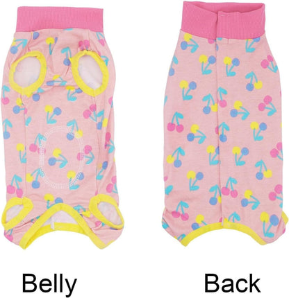 2 Packs Pet Dog Recovery Suit, Puppy After Surgery Onesie for Female Male Dogs, Dogs Cats, Dog Abdominal Wounds Bandages Cone E-Collar Alternative (XL,Pink)