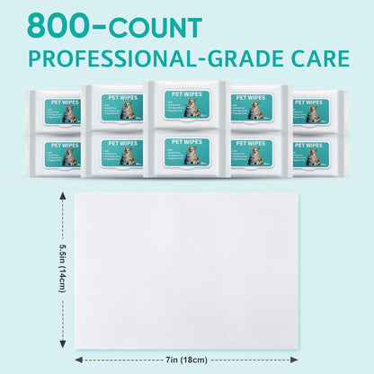 CHMI 800 PCS PET Wipes for Dogs & Cats–Pet Wipes for Paws, Body & Butt