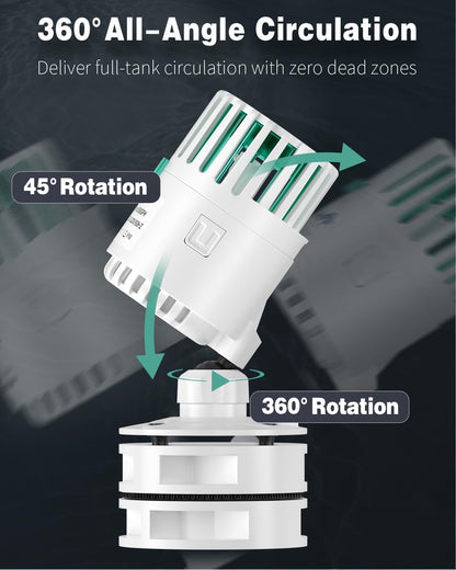 Pawfly Wave Maker for Aquarium, 800 GPH Aquarium Powerhead, Quiet Submersible Wavemaker for 25-100 Gallon Fish Tanks, Water Circulation Pump with Powerful Magnetic Base