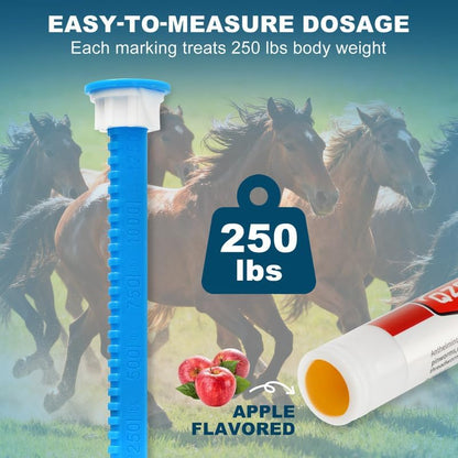 Ivermectin Horse Paste Dewormer , Horse Wormer Paste, Apple Flavor, 0.21 Ounces, 6 Pack
