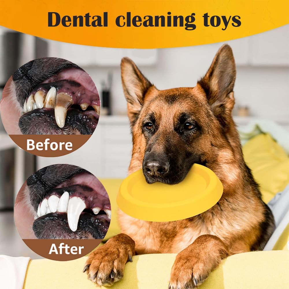 Dog Flying Disc Toy,9 Inch Indestructible Flying Disc for Throwing and Training Dog Frisbee Outdoor Play,Durable Water Pool Float Dog Toys Safe on Teeth,EVA Material for for Medium Large Dogs