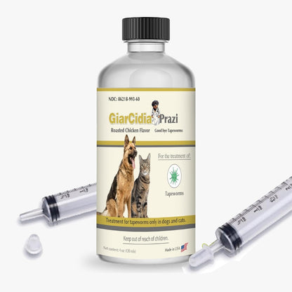 No More Worms in Cats and Dogs- Dewormer for Cats and Dewormer for Dogs - Chicken Flavour 120 MLS with 3ml Dropper