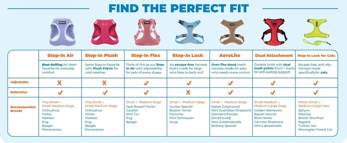 Voyager Step-in Pet Harness - All Weather Mesh, Adjustable Step in Harness for Cats and Dogs by Best Pet Supplies - Pink, L
