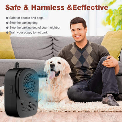 Anti Barking Device, 4 Modes Ultrasonic Dog Bark Control Box, Rechargeable Bark Deterrent for Dogs, Waterproof Indoor & Outdoor Use for Effective Dog Training & Behavior Correction