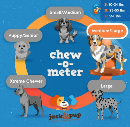 Jack&Pup 6 Inch Thick Bully Sticks for Dogs (5 Pack) Bully Stick Dog Chews, Single Ingredient 100% Beef Bully Sticks for Medium and Large Dogs