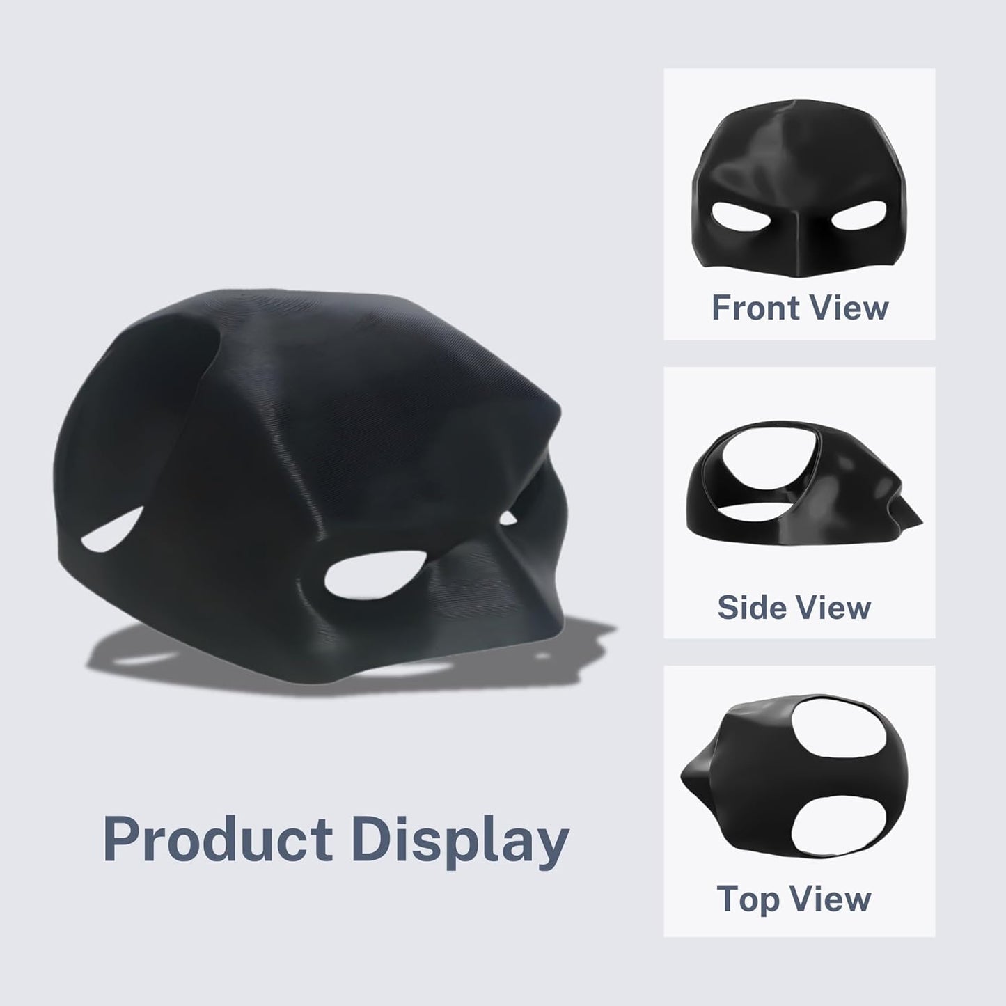 Cat Bat Mask Halloween Costumes Accessories for Cats, Cat Bat Cosplay Apparel (Medium, Black Bat)