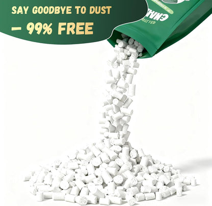 IMMCUTE Cat Litter Pellets, 9lb Bag Lasts 60 Days, Odor Control Cat Litter with Extra 10 Ct Cat Pee Pads, Non Clumping Zeolite Litter Pellets, Low-Tracking, Unscented