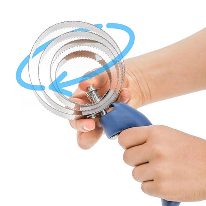 ZENFUN 6 Pcs Reversible Curry Combs, 4 Rings Stainless Steel Horse Curry Combs with Blue Rubber Grip, Double Sided Curry Brush, Horse Shedding Tool for Sheep, Cattle