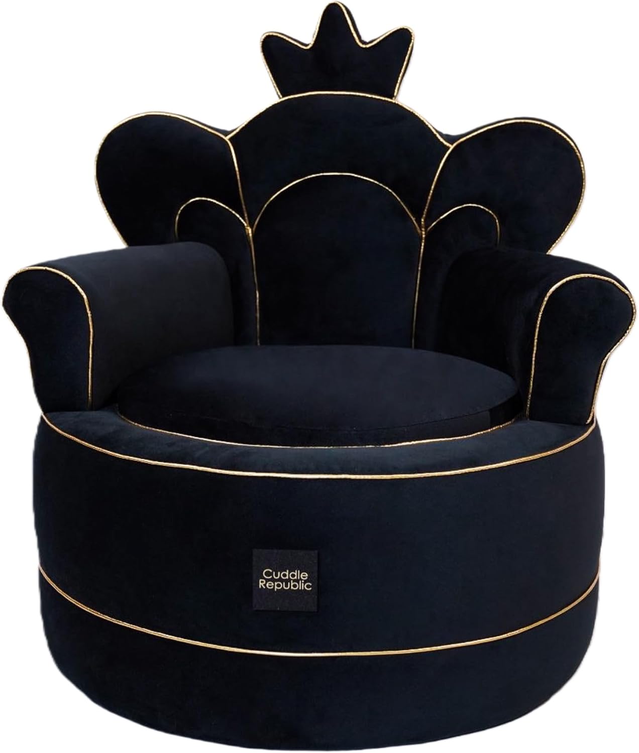 Premium Pet Sofa – Holland Velvet Dog and cat Throne Chair, Black & Gold Design, Cozy & Soft, Scratch-Resistant & Durable, Perfect for Home Décor & Pet Lovers