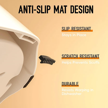 Slow Feeder Dog Bowl for Large Dogs - Non-Slip Durable Interactive Puzzle Bowl, Easy CleanDesign to Prevent Bloat & Overeating, 100% BPA Free (Yellow)