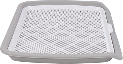 Acouto Puppy Potty Training Tray Dog Pee Pad Holder - Puppy Potty Training Tray Detachable Washable Mesh Dog Pee Pad Holder Small Breed - Indoor Litter - Pet (Gray)