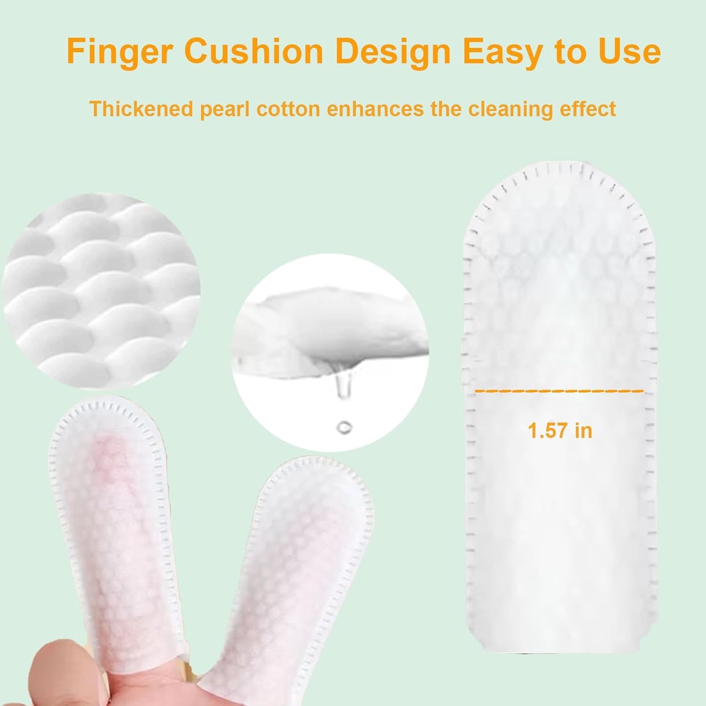 Pet Finger Wipes, Dog Ear Wipes for Dog Ear Infection Treatment, Gentle and Safe Pet Ear Cleaning Ear Cleaner for Allergies and Itching, Pet Dental Finger Wipes for Dogs and Cats, Furry Animals 50pcs