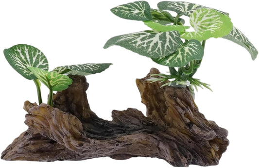 MY MIRONEY Fish Tank Decorations Resin Betta Leaf Pad Hammock Artifical Driftwood Cave Aquarium Ornaments Accessories, Type B