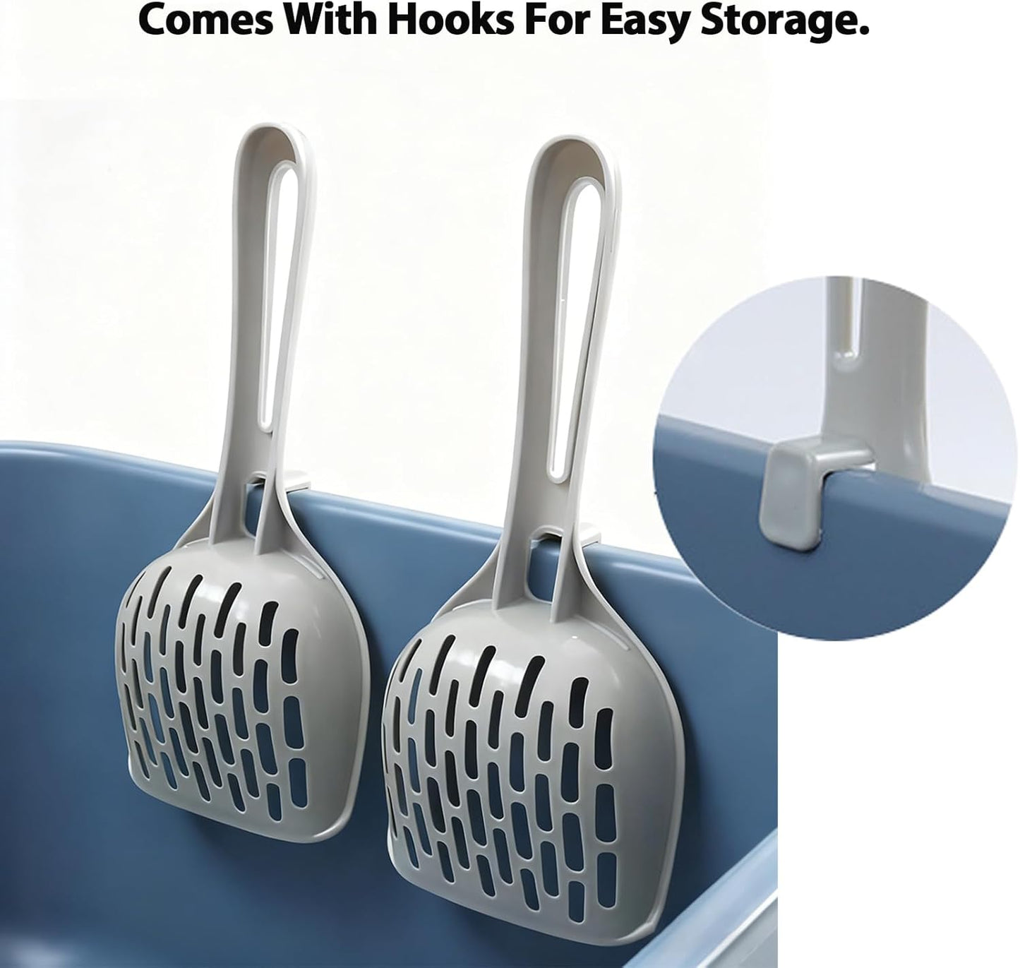 Stainless Steel Cat Litter Box with Cat Litter Scoop,Metal Kitty Litter Pan,Kitty Shallow Litter Box for Small Animals Cats Kitty,Rabbits Toilet,Easy to Clean,Non Stick