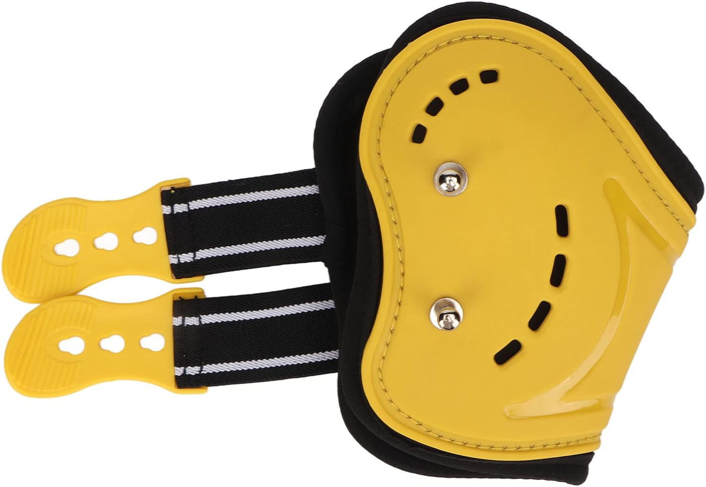 Horse Fetlock Boots, Protective Horse Hind Leg Boots, Breathable Slip Lightweight Horse Boots with Fastening Button for Show Jumping and Training, Yellow