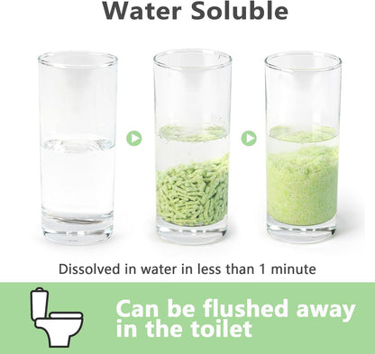 Tofu Cat Litter - Strong Clumping, Ultra Absorbent, Odor Control, Flushable, Low Tracking, Low Dust Tofu Litter Pellets 2 Packs/12LB (Green Tea)