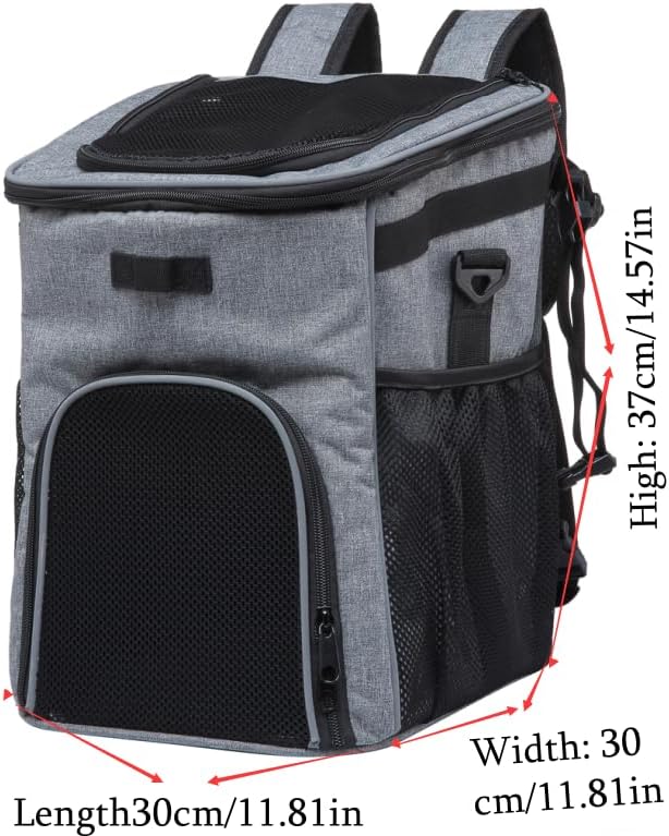 Dog Bike Basket Foldable Pet Carrier Backpack Large Waterproof Pet Bicycle Basket Portable Breathable Basket Bag for Dogs and Cats - Ideal for Pets up to 6.6 lbs