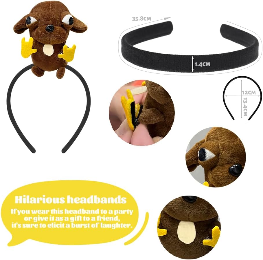 Rat Chef Headband Dog Plush Headband Hair Clip Cute Plush Hairpin Christmas Headband for Party Cosplay Costumes Accessories