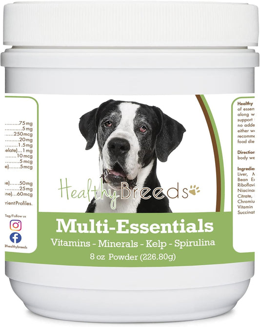 Healthy Breeds Great Dane, Mantle, Multi-Essentials Powder for Dogs - an Ideal Supplement of Vitamins, Minerals & Antioxidants for Your Dog - 8 oz