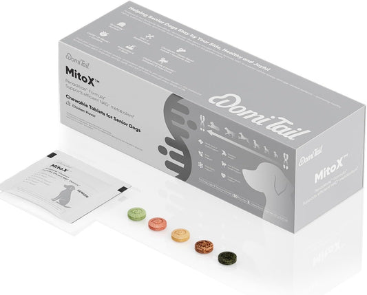 Senior Dog Supplements – Supports Cellular Vitality, Joint Flexibility, Liver & Heart Health, with NAD⁺, CoQ10, Chondroitin, for All Breeds Age 7+, 30 Sachets (5 Ct Each), Chicken