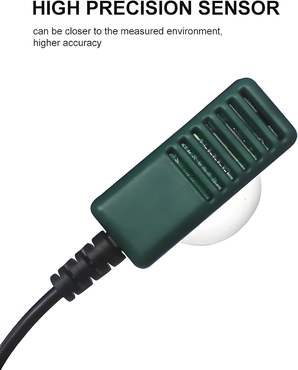 Reptile Ventilation Fan with Humidity Sensor and High-Temp Alarm, Digital Display Fan Dehumidifier for Reptile Terrariums, Suitable for Humid Environments, Rainforests and Vivariums - Green