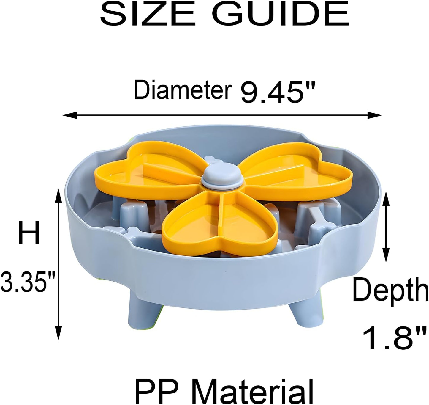 Elevated Slow Feeder Bowl for Cats and Dogs - Raised Puzzle Food Dish with Non-Slip Stand, Anti-Choke Maze Design for Fast Eaters, Indoor Pets - Improves Digestion for Kittens, Puppies (Blue)