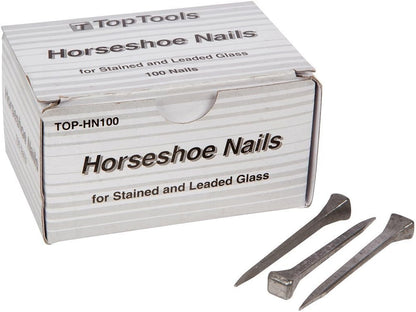 Top Tools Steel 2 Inch Horseshoe Nails Box of 100