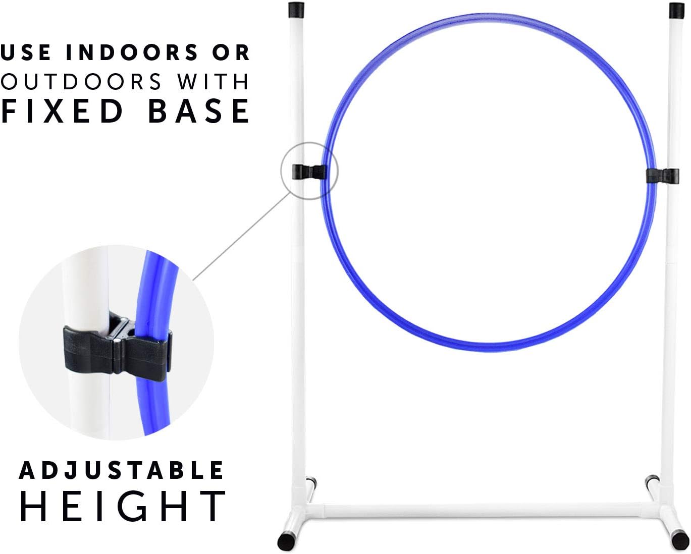 Better Sporting Dogs Agility Course Backyard Set - 7pc Indoor and Outdoor Agility Training Equipment for Dogs - 3 Jumps - 2 Tunnels with Sandbags - Weave Poles for Dog Obstacle Training