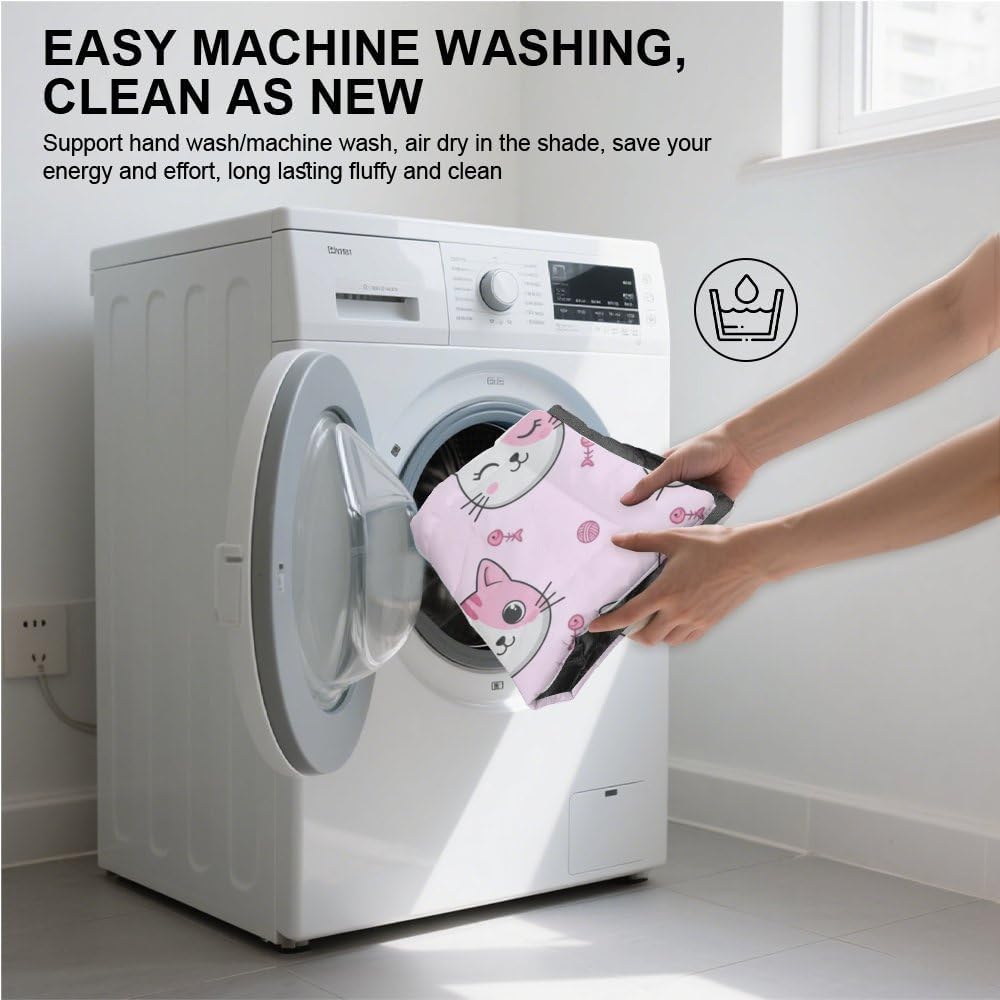 Comfy Dog Crate Mat with Anti-Slip Bottom, Cute Cats Dog Pillow Crate Pads Folding Bed Ultra Soft Cat Bed Mat for Indoor& Outdoor Sofa Cars, Machine Washable 24 X 18 Inch