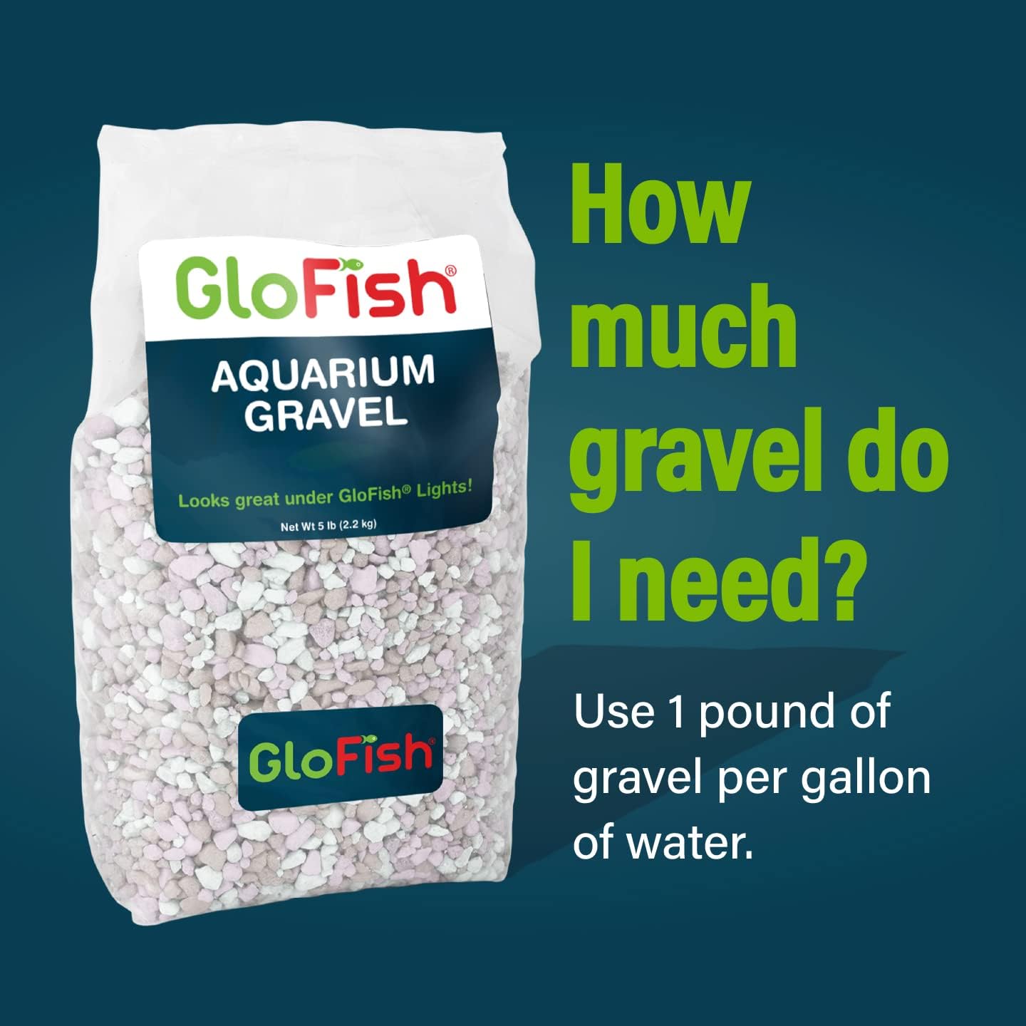 GloFish Aquarium Gravel 5 Pounds, Pearlescent, Complements Tanks and Décor (AQ-78484)