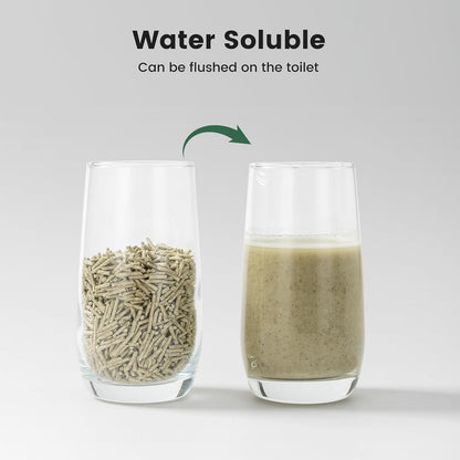 Gardner Pet Natural Tofu Cat Litter, Cat Litter with Green Tea Extract – Dust-Free, Fast Clumping, Flushable, and Odor Control for Multi-Cat Homes, 6lbs