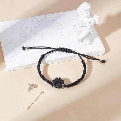 UNICRAFTALE Adjustable 3/4~3 inch Pet Memorial Bracelet 304 Stainless Steel Cremation Jewelry with Paw Print Design Complete Tool Kit for Ashes Keepsake Gift for Pet Loss