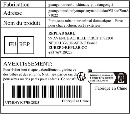 No-Flap Pet Door - Cat Dog Door, Exterior Access | Fits Laundry Room Bathroom Bedroom Basement Durable Safe Easy Install Weather Resistant Convenient Pet Supplies Secure Indoor Outdoor Entry