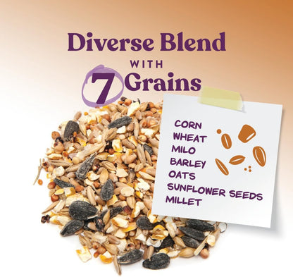 Manna Pro 7-Grain Ultimate Chicken Scratch – Non-GMO Scratch Grain Treat for Chickens, Hens and Other Birds – Natural Multigrain Blend for Poultry and Backyard Flocks – 10 lb Bag