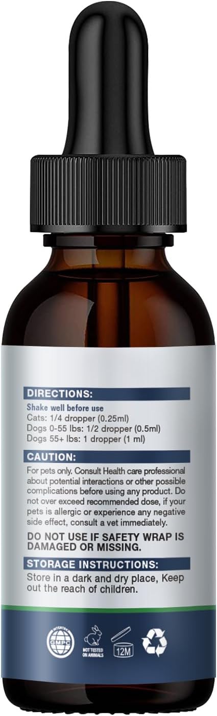 Hemp Oil for Dogs High Potency Pet Herbal Supplement for Hip and Joint