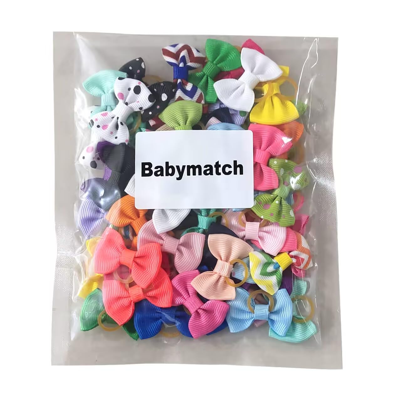 Puppy Hair Bows Small Dog Mini Rubber Bands Doggie Bowknot Pet Grooming Accessories 60pcs (30 Pairs) - Puppy Bows for Small Dogs Girl