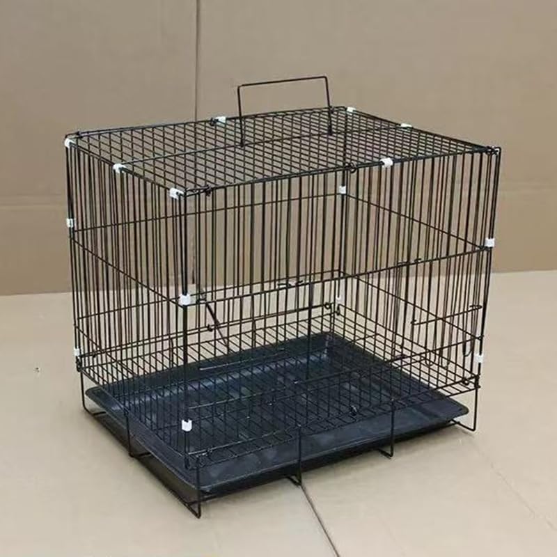 Dog Crate for Little Dogs, Escape-Proof Wire Kennel with Handle & Removable Tray, Reinforced Wise Frame, Easy to Clean