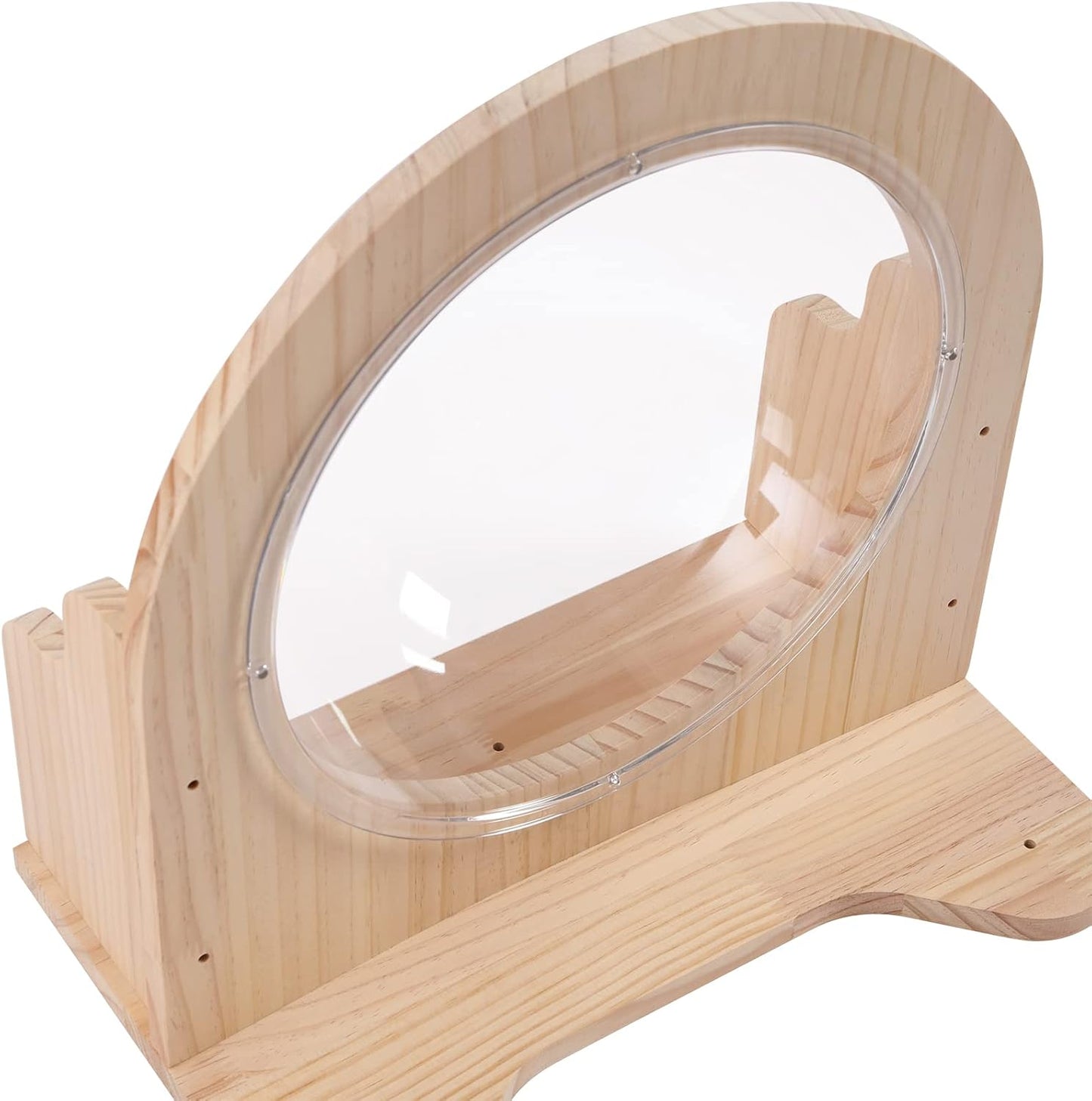 Wooden Cat Space Capsule with Jumping Platforms, Wall-Mounted Pet Bed with Acrylic Dome, Pine Wood Climbing Perch, Large Transparent House for Home, Cat Cafes, Pet Stores, Pet Hospitals