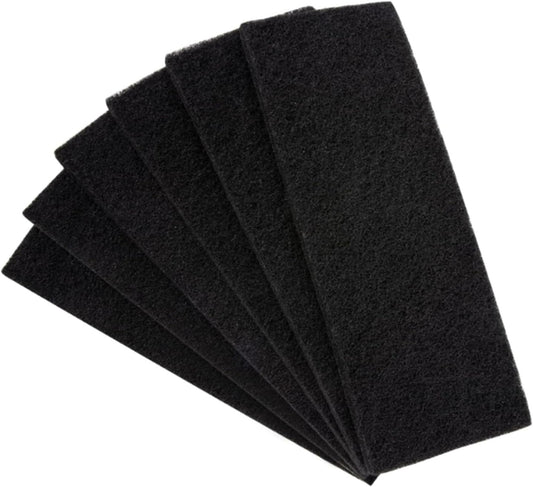 6-Pack Activated Carbon Litter Box Filters – Trimmable 6"×6.5" Charcoal Pads for Hooded Cat Litter Boxes, Enhanced Odor Absorption & Fresh Air Control